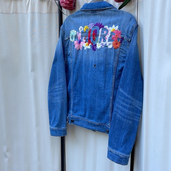 ❗️SOLD❗️ANTHROPOLOGIE- PILCRO “AMORE”FLORAL DENIM JACKET S - Picture 6 of 14